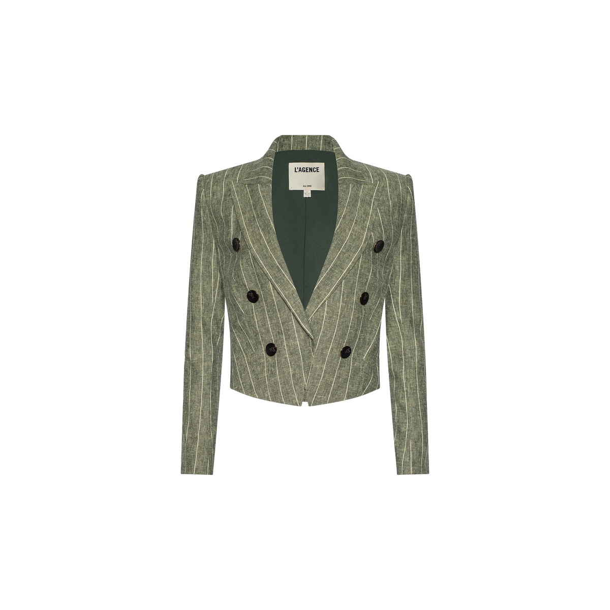 Olive Green Pinstripe