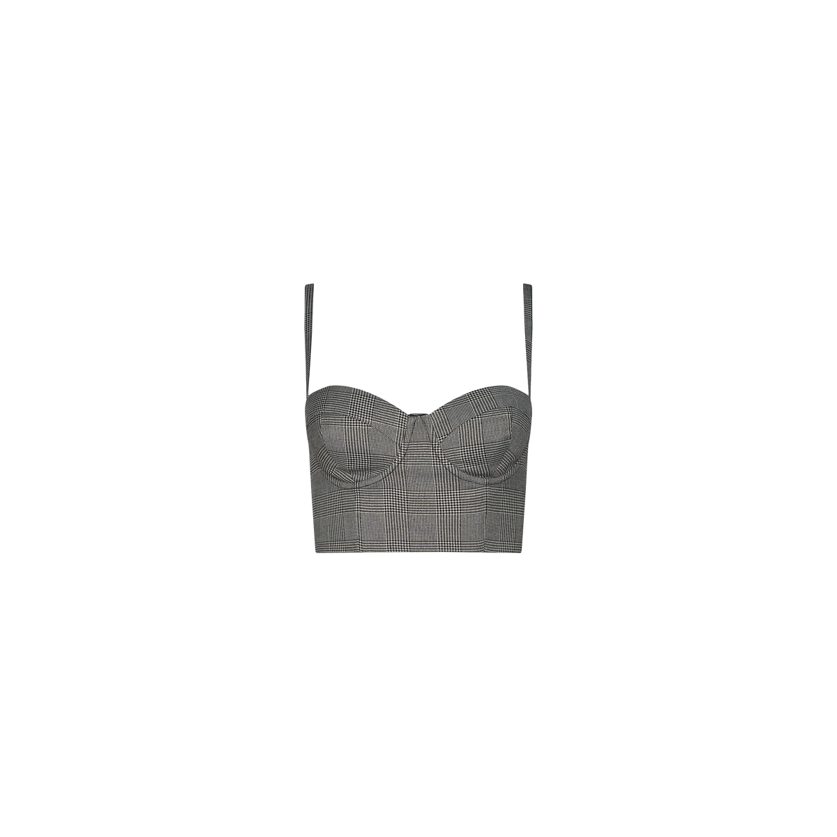 Beige/Black Lurex Glen Plaid