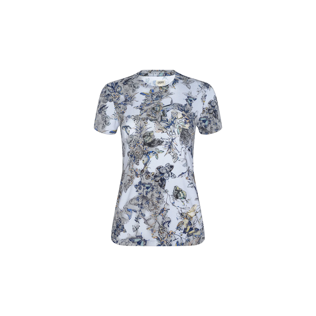 Grey Multi Watercolor Butterfly