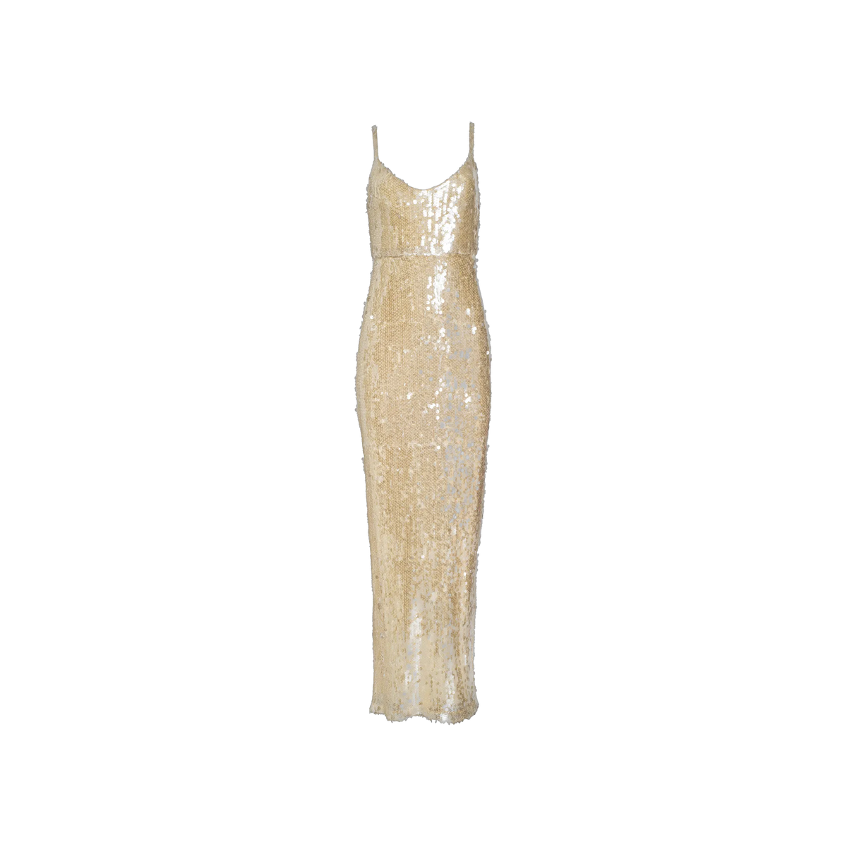 Clear/Beige Sequin Mesh