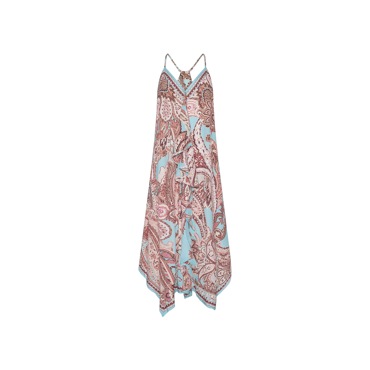 Brown/Ice Blue Paisley
