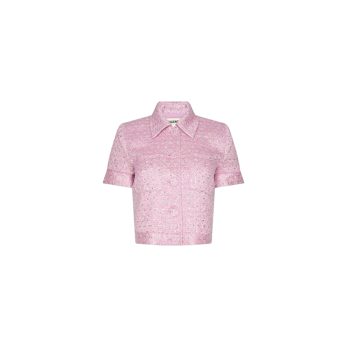 Peony/Silver Lurex Tweed