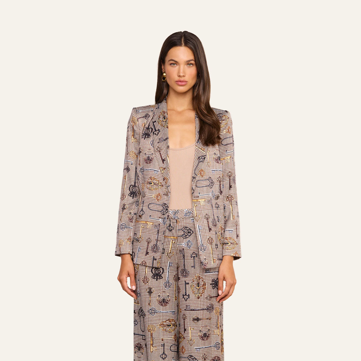 Brown Multi Houndstooth Key