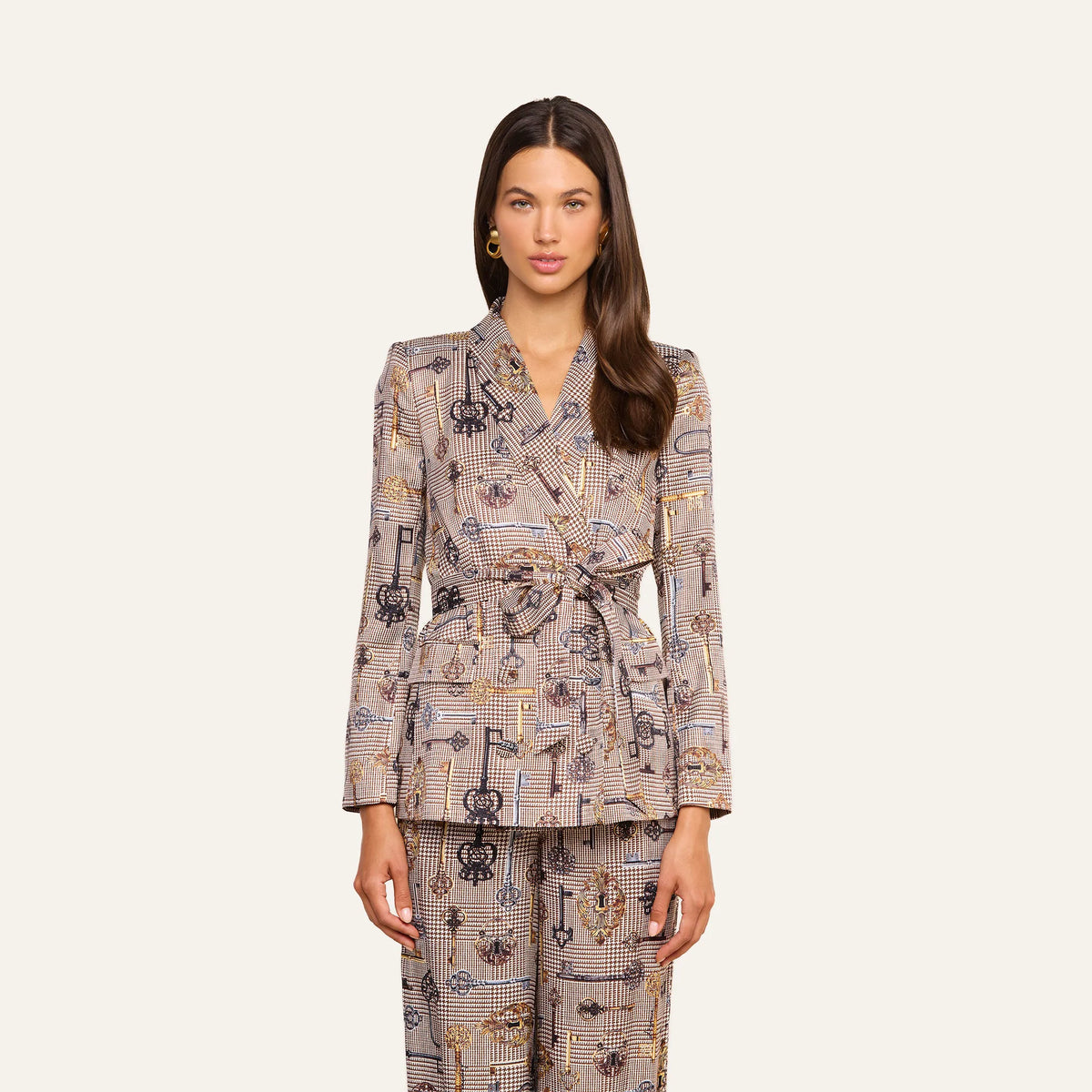Brown Multi Houndstooth Key