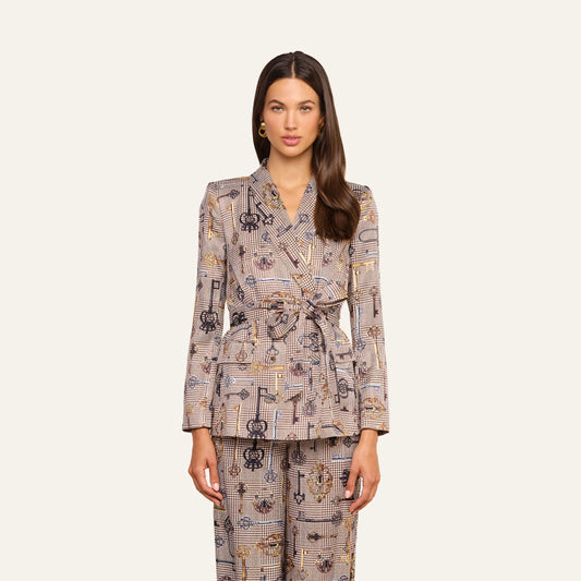 Brown Multi Houndstooth Key