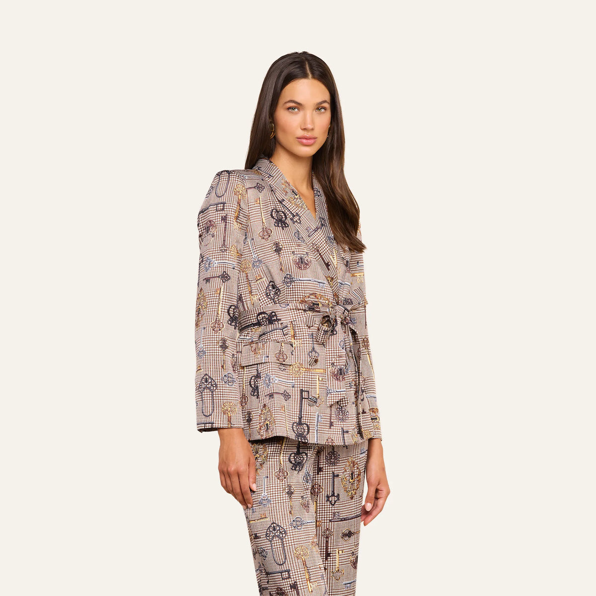 Brown Multi Houndstooth Key