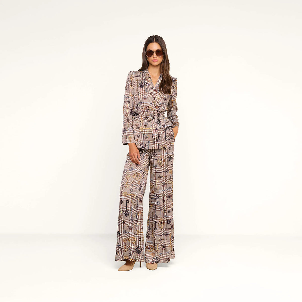 Brown Multi Houndstooth Key