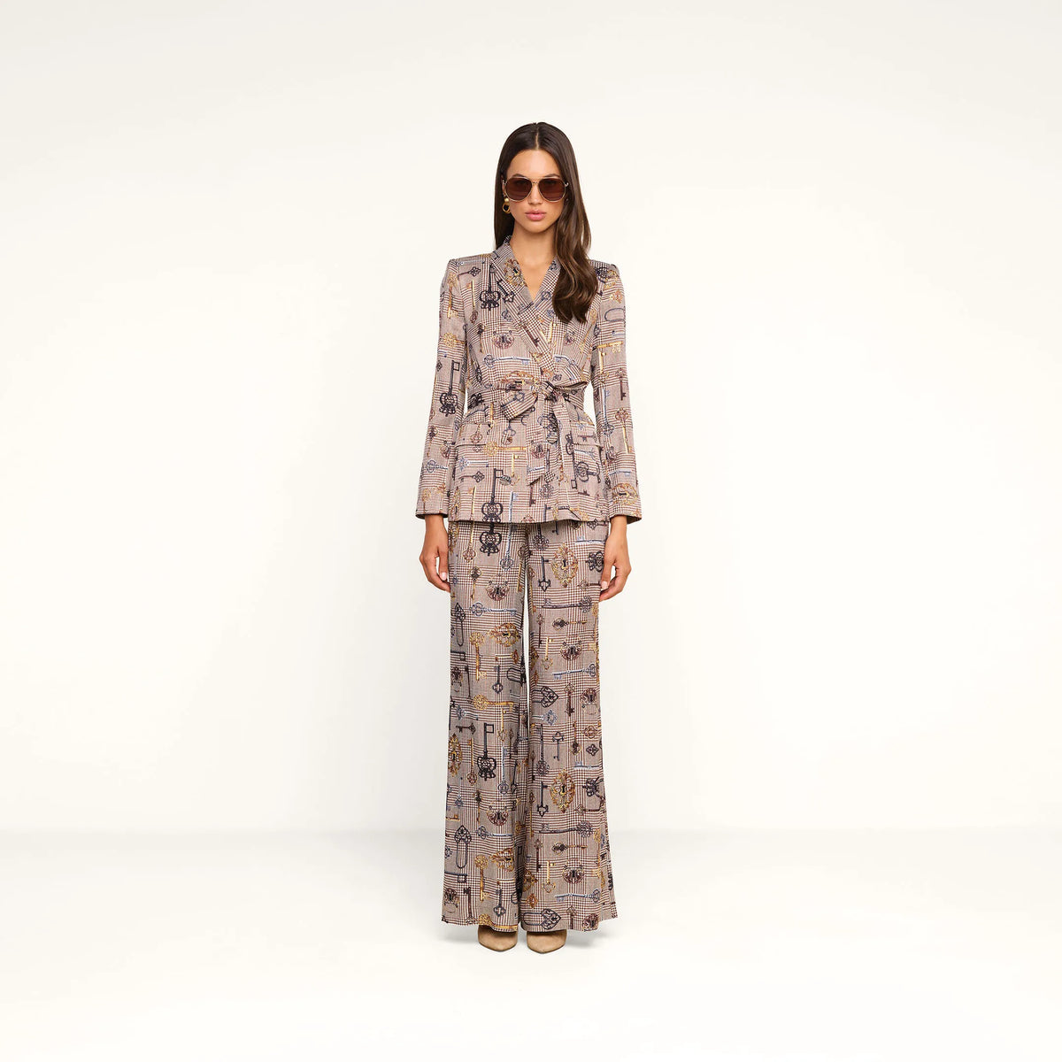 Brown Multi Houndstooth Key