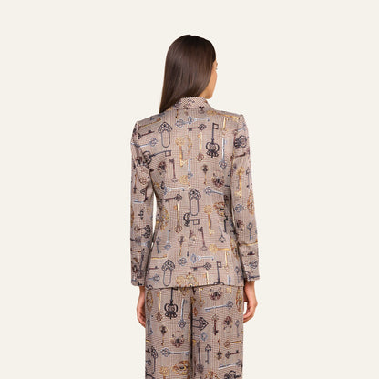 Brown Multi Houndstooth Key