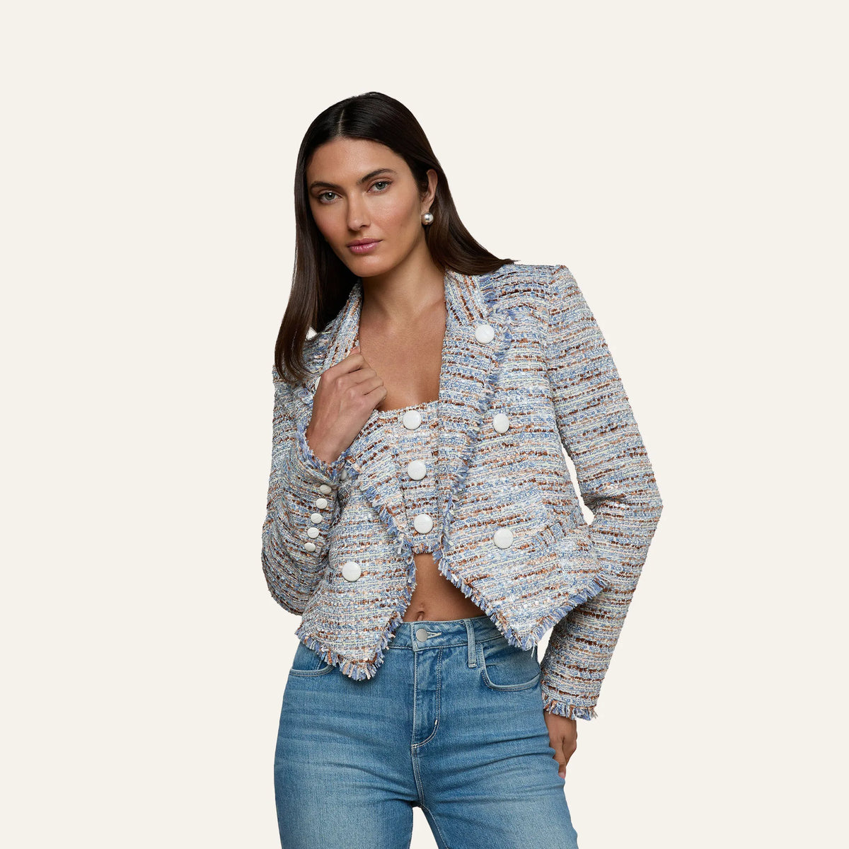 Blue/Beige Tweed
