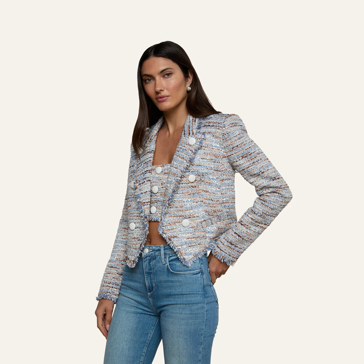 Blue/Beige Tweed