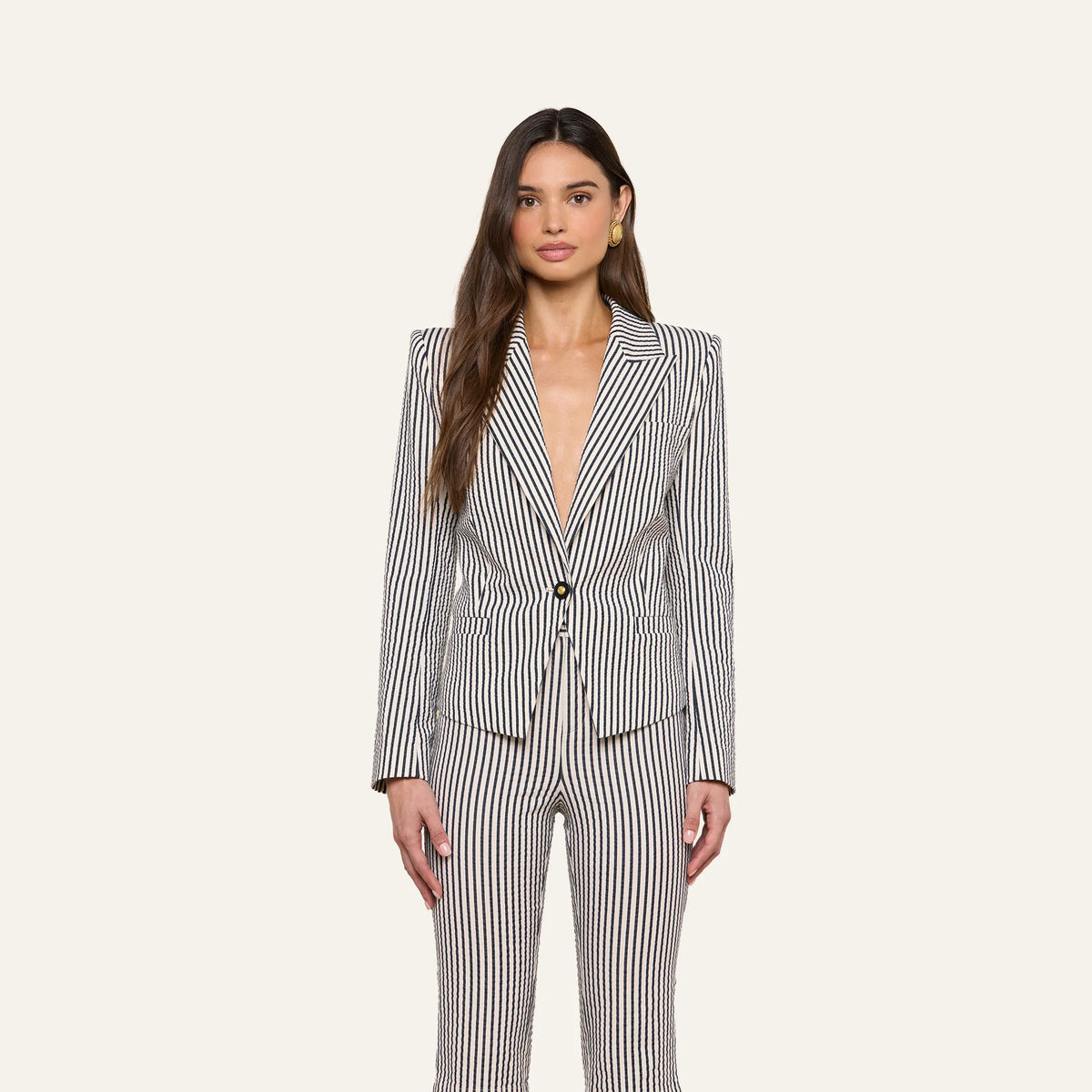 Ivory/Midnight Stripe