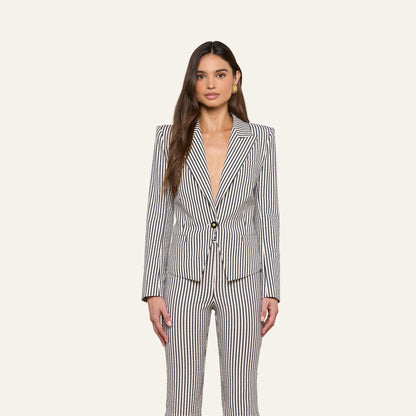 Ivory/Midnight Stripe