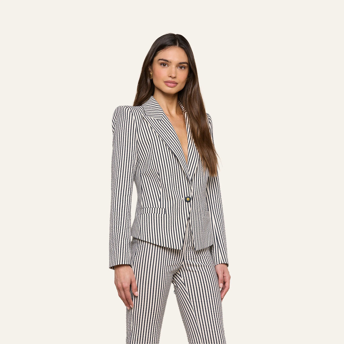 Ivory/Midnight Stripe