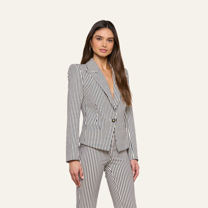 Ivory/Midnight Stripe