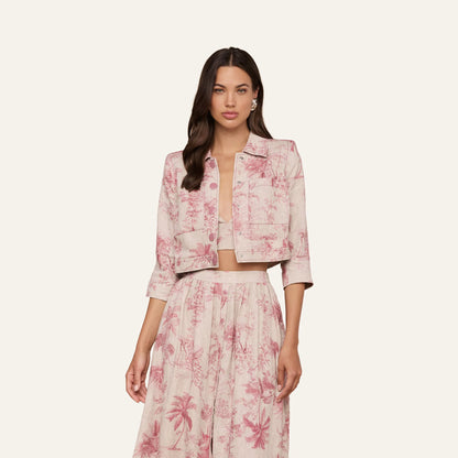 Tan Multi Textured Jungle Toile