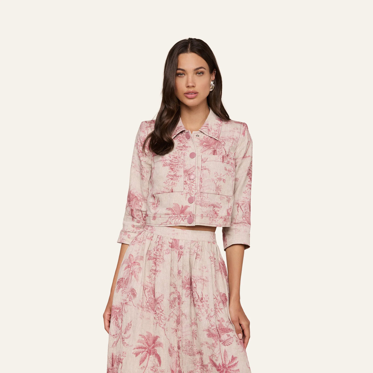 Tan Multi Textured Jungle Toile