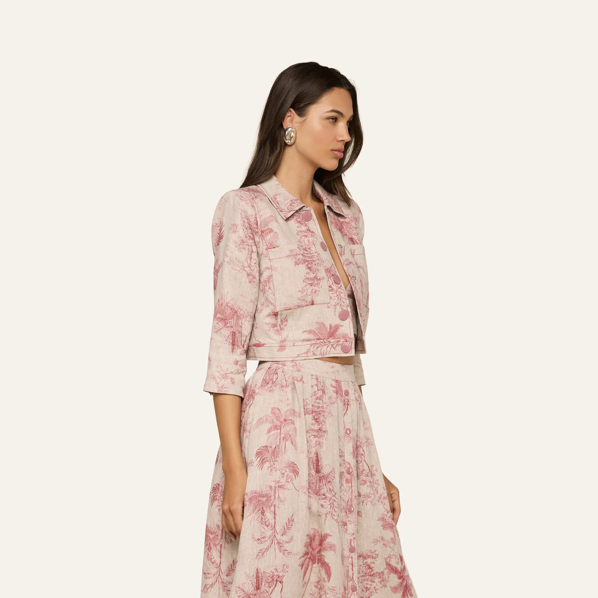 Tan Multi Textured Jungle Toile