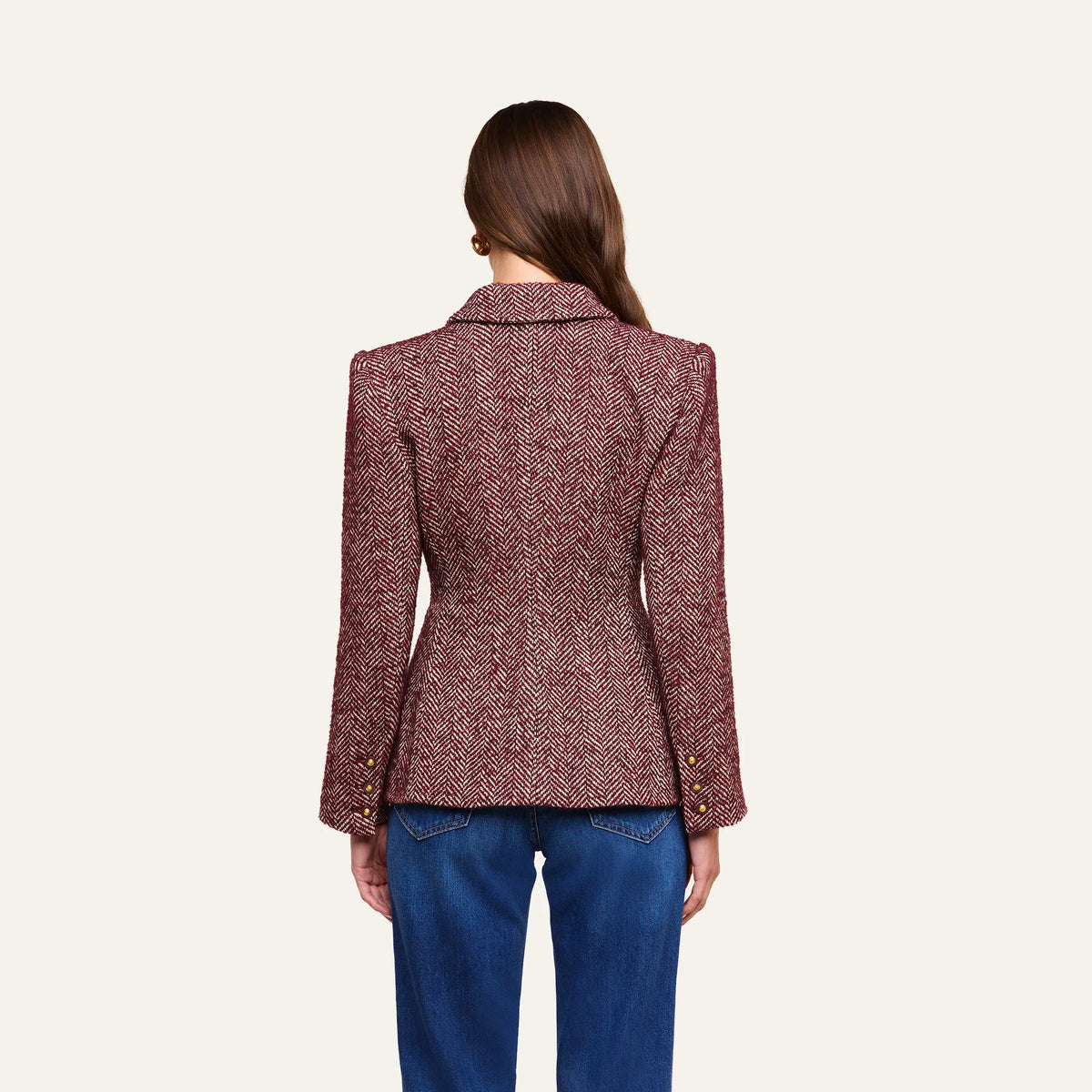 Merlot Red/Ecru Tweed