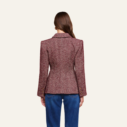 Merlot Red/Ecru Tweed