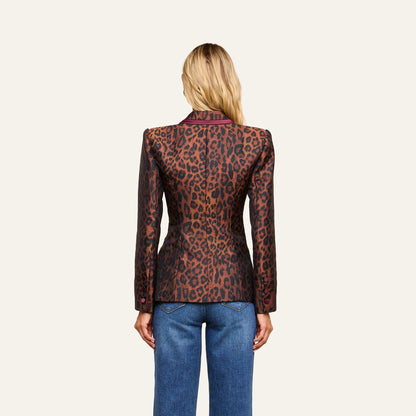 Tan Multi Javan Leopard/Merlot Red