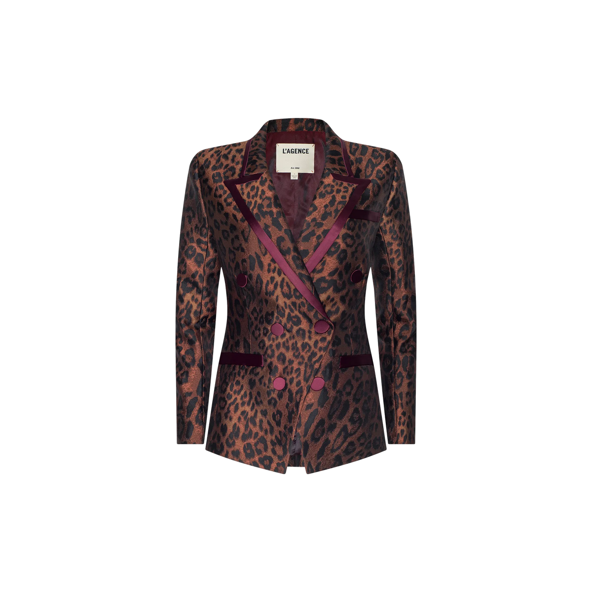 Tan Multi Javan Leopard/Merlot Red