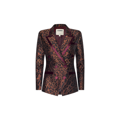 Tan Multi Javan Leopard/Merlot Red