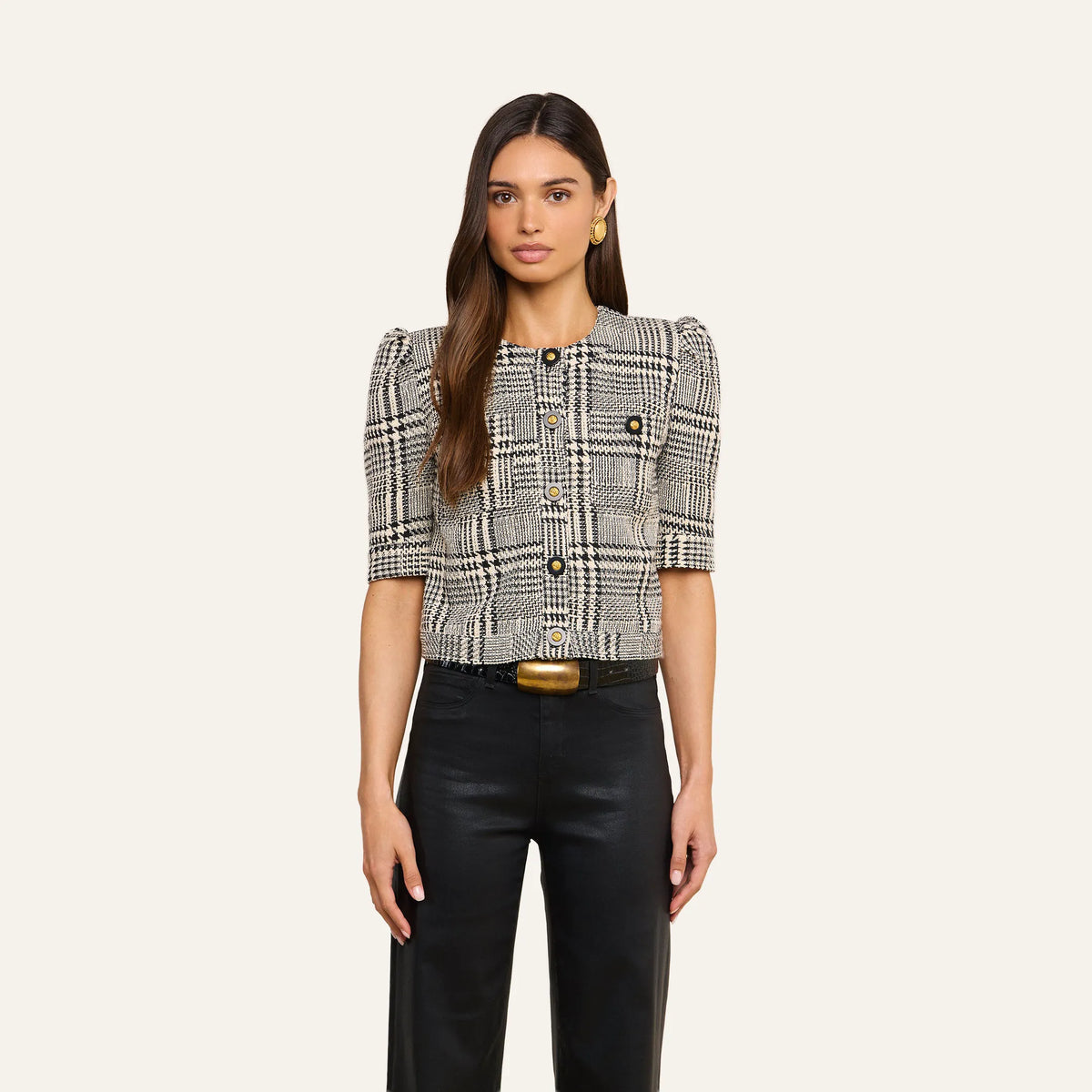 Black/White Glen Plaid
