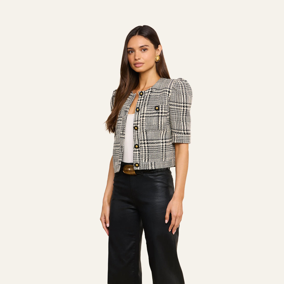 Black/White Glen Plaid