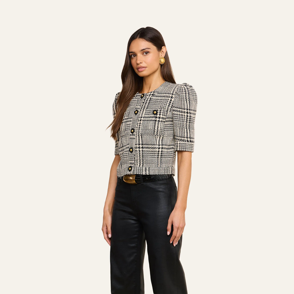 Black/White Glen Plaid