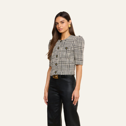 Black/White Glen Plaid