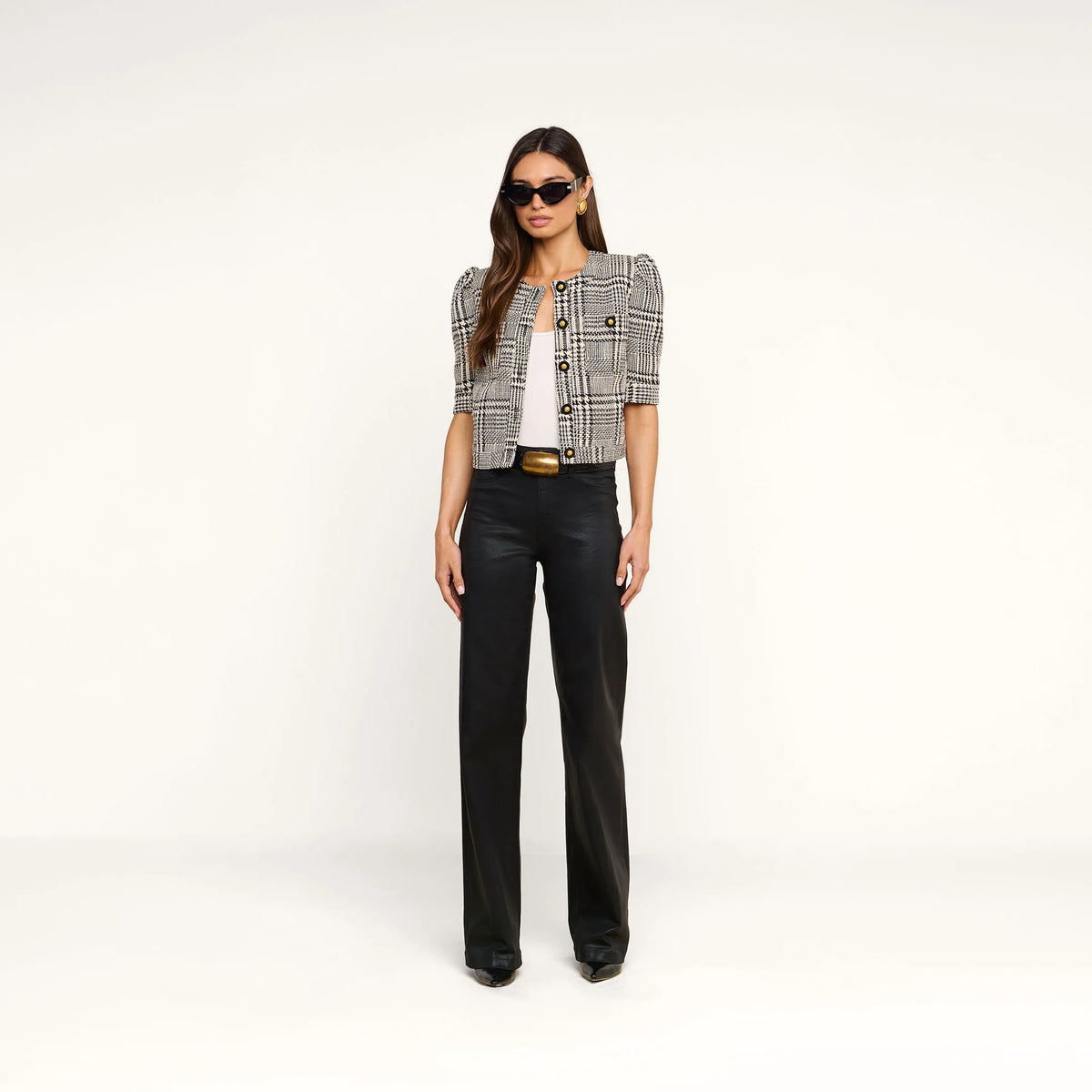 Black/White Glen Plaid