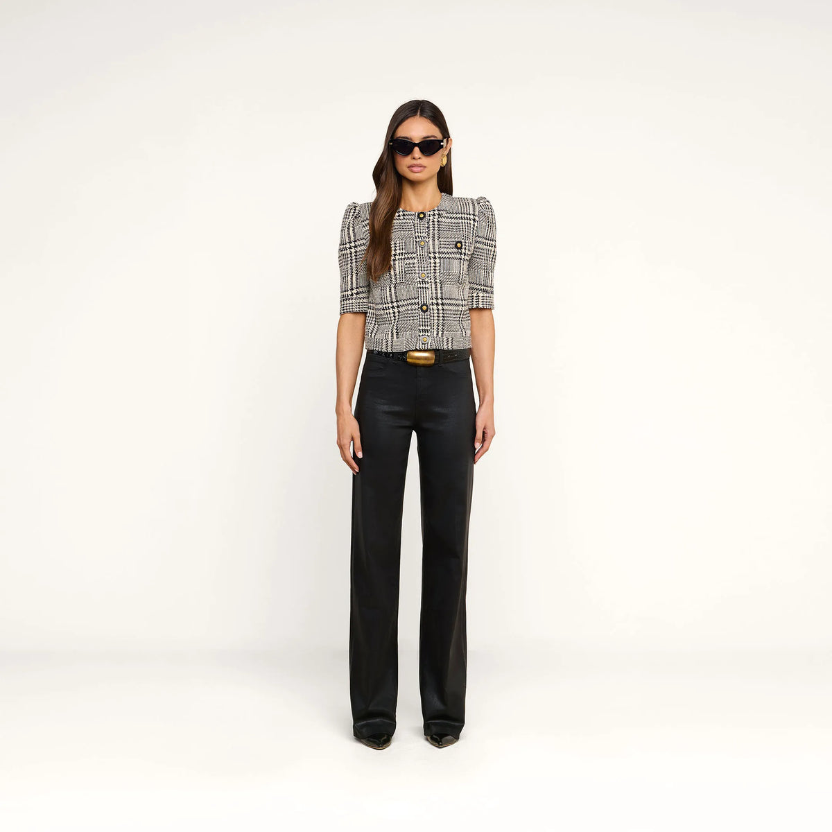Black/White Glen Plaid