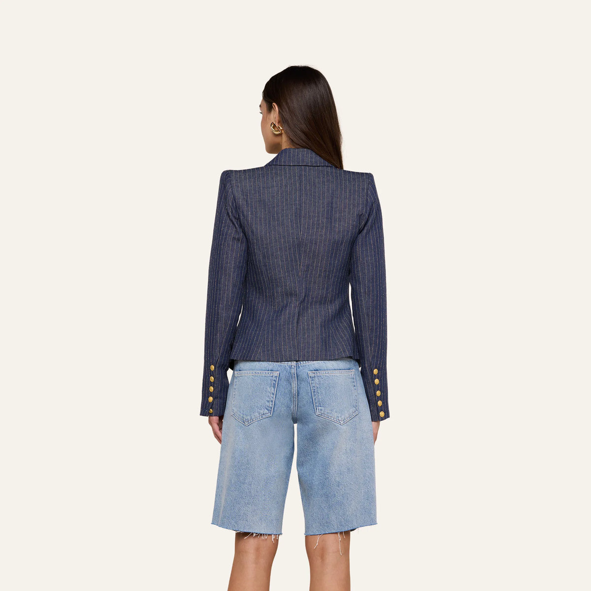 Dark Blue/Nutmeg Pinstripe