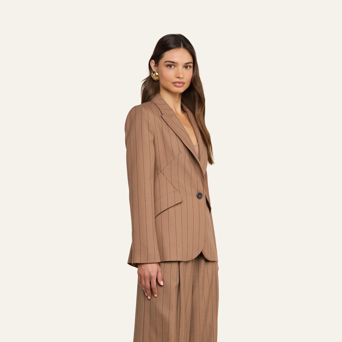 Mocha Tan/Brown Pinstripe