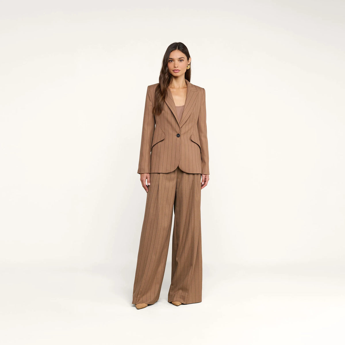 Mocha Tan/Brown Pinstripe