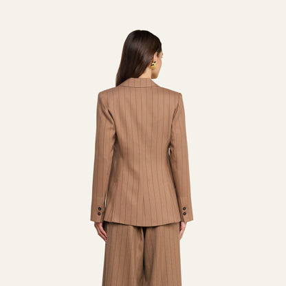Mocha Tan/Brown Pinstripe