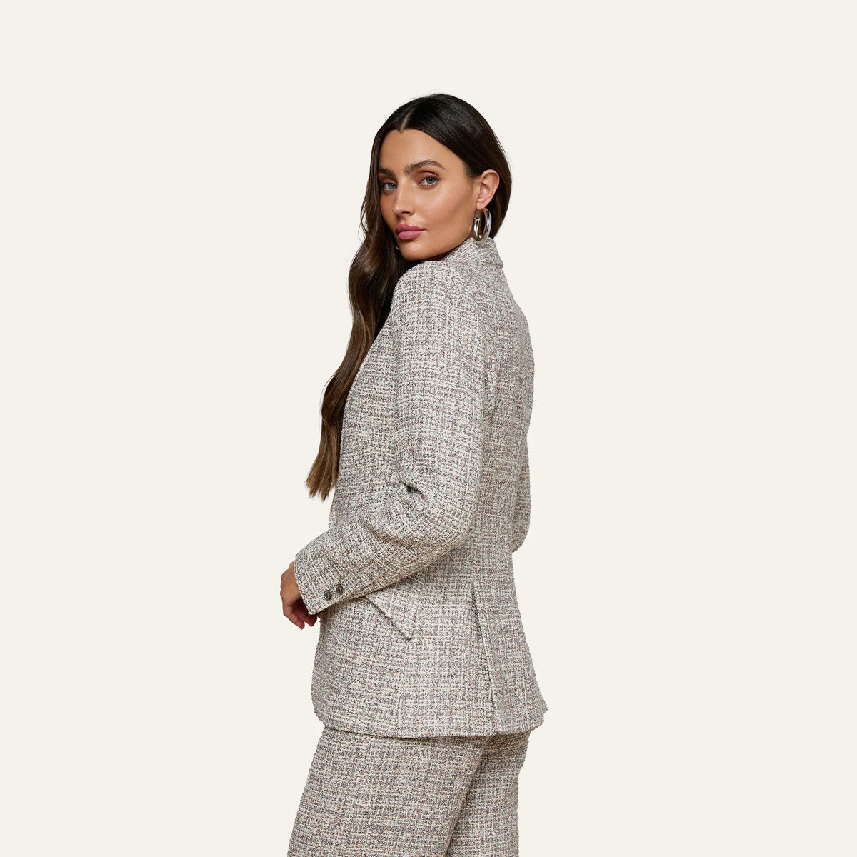 Dusty Blue Multi Tweed