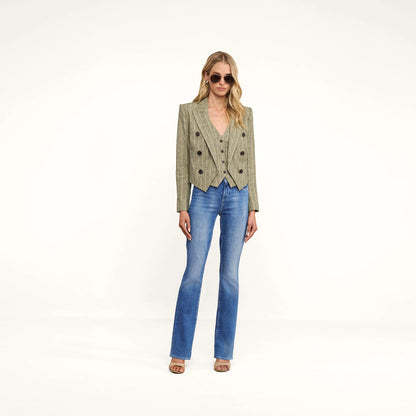 Olive Green Pinstripe