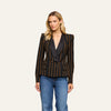 Black/Dijon Pinstripe
