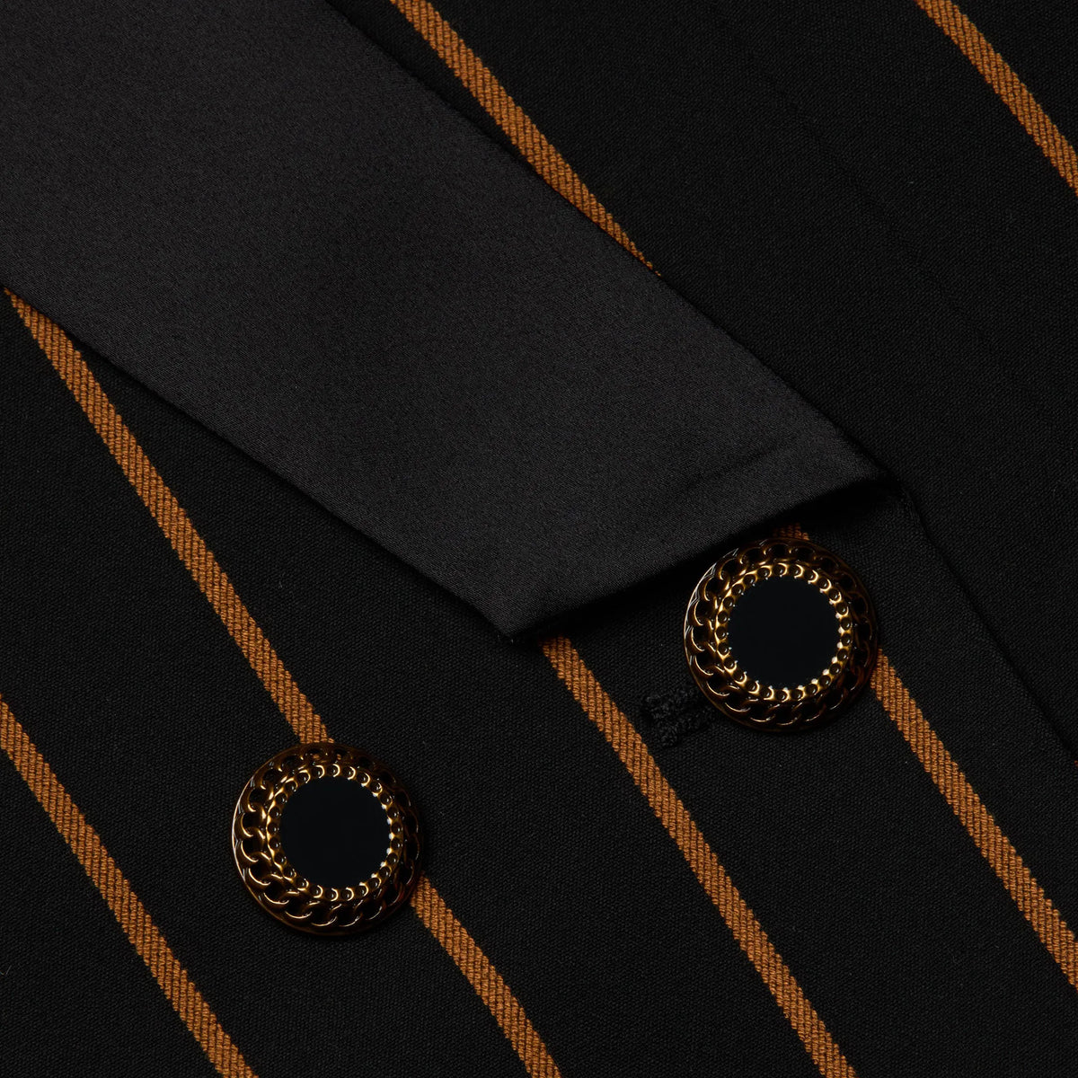 Black/Dijon Pinstripe