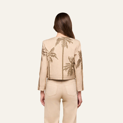 Biscuit/Antique Gold Palm Tree