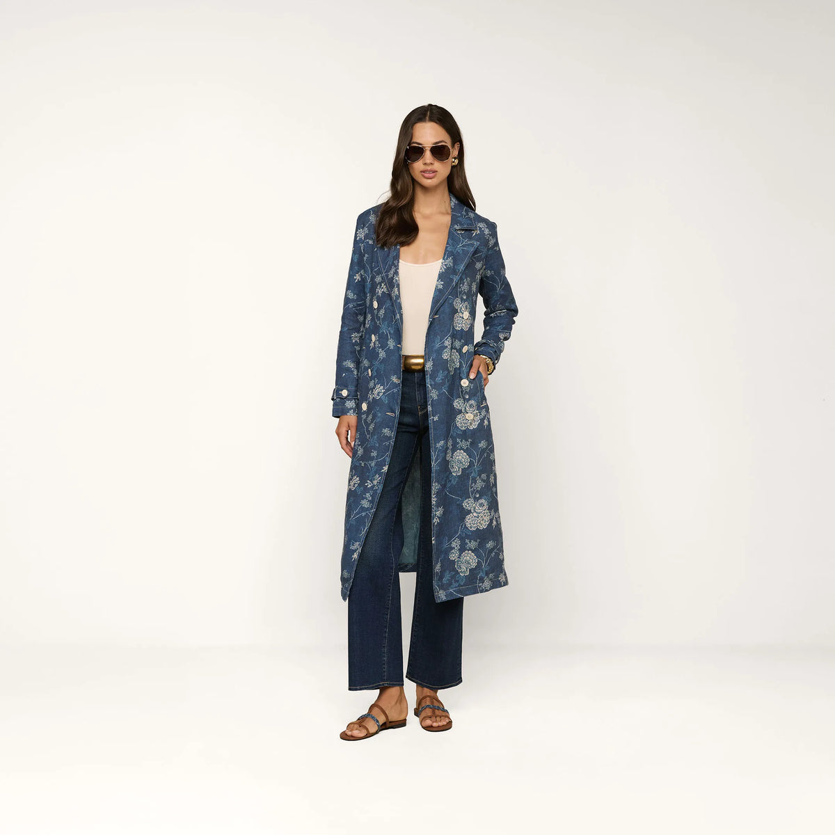 Navy Floral Print