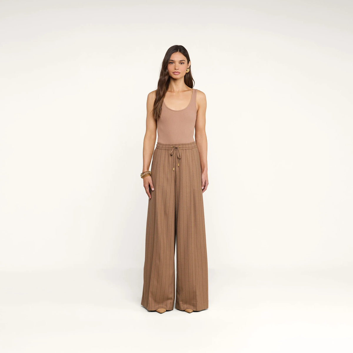 Mocha Tan/Brown Pinstripe