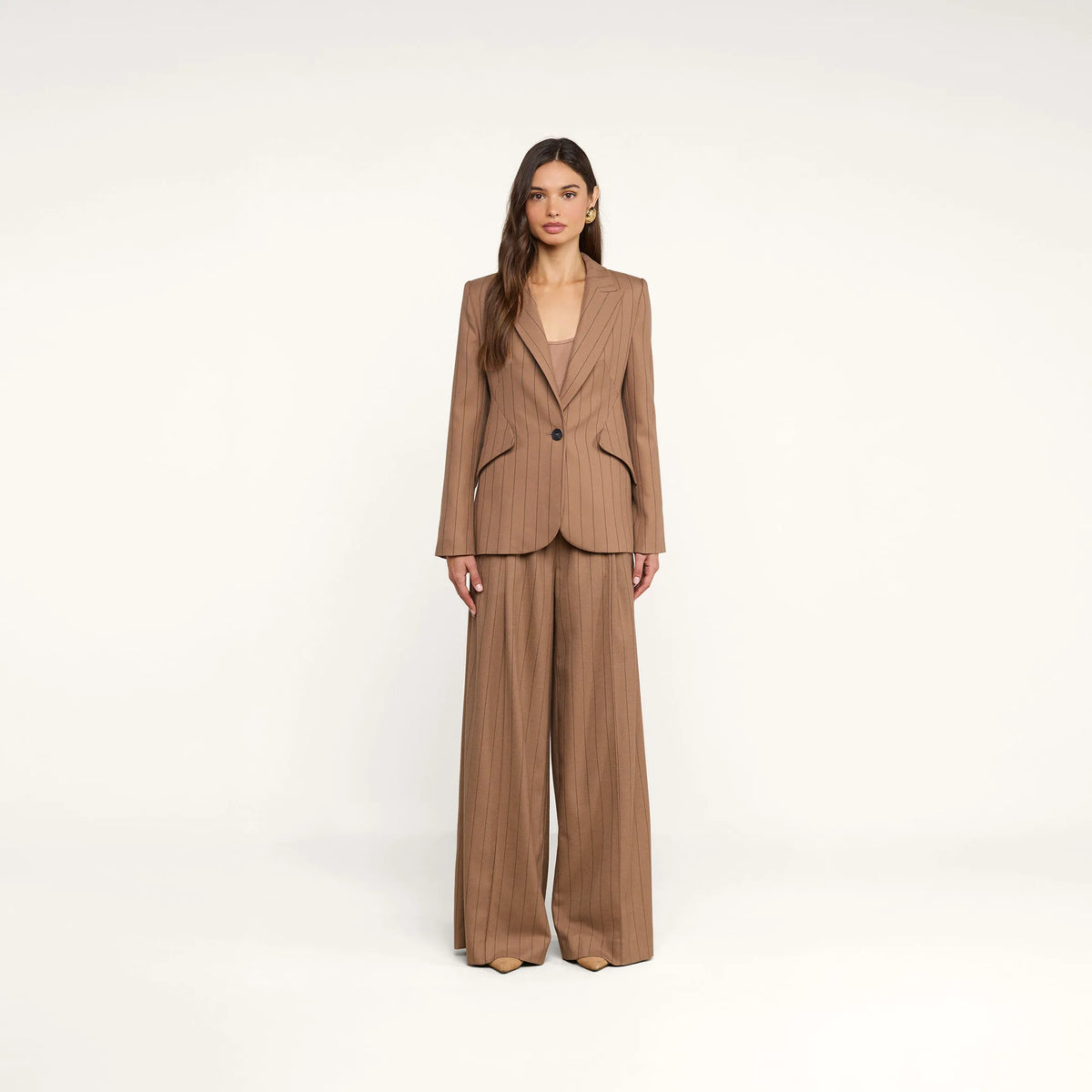 Mocha Tan/Brown Pinstripe