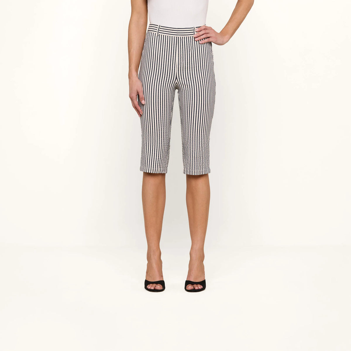 Ivory/Midnight Stripe