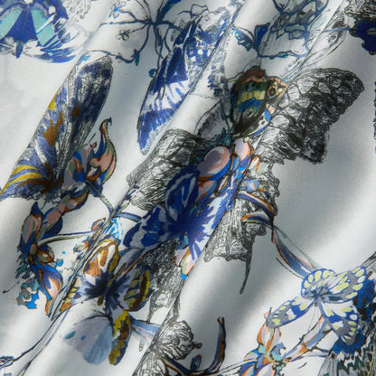Grey Multi Watercolor Butterfly
