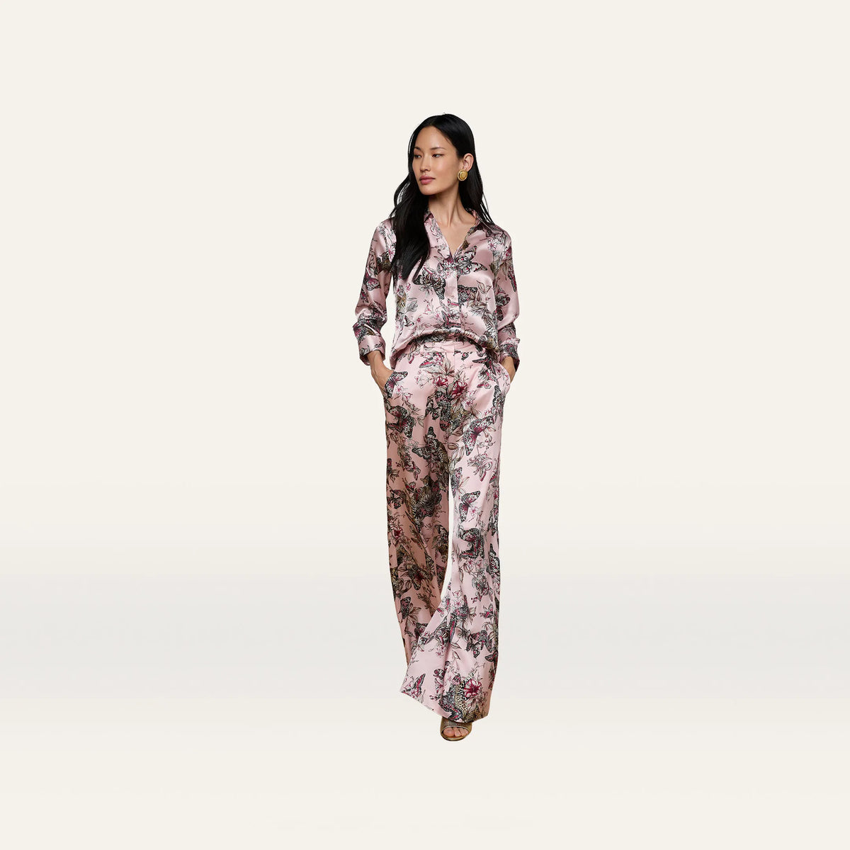 Light Nectar Pink Small Multi Butterfly Jungle