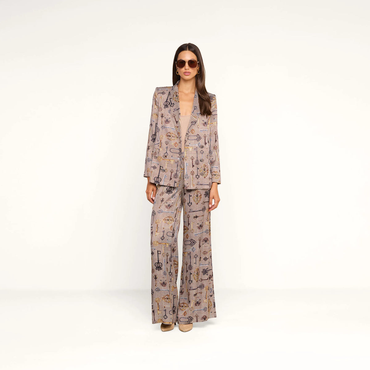 Brown Multi Houndstooth Key