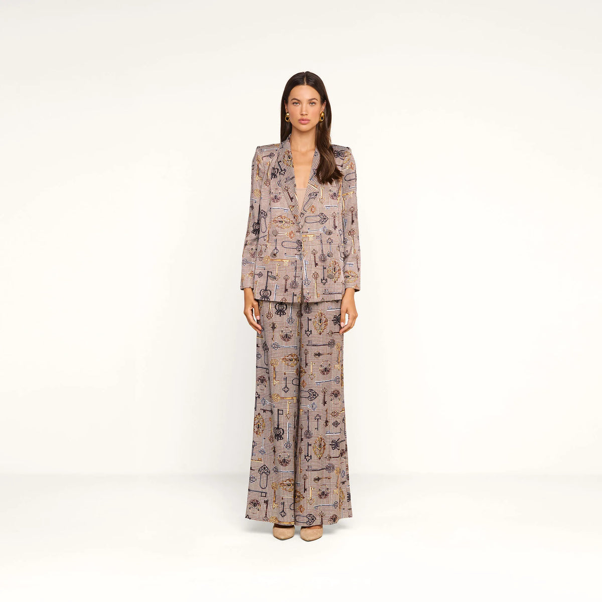 Brown Multi Houndstooth Key